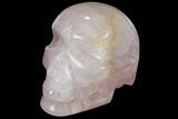 Polished Brazilian Rose Quartz Crystal Skull #95557-2